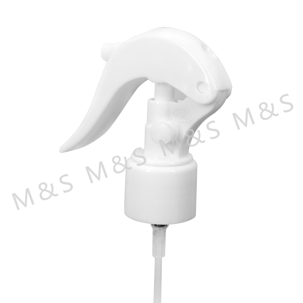24 410 White Plastic Mini Trigger Sprayer with Lock Button Design