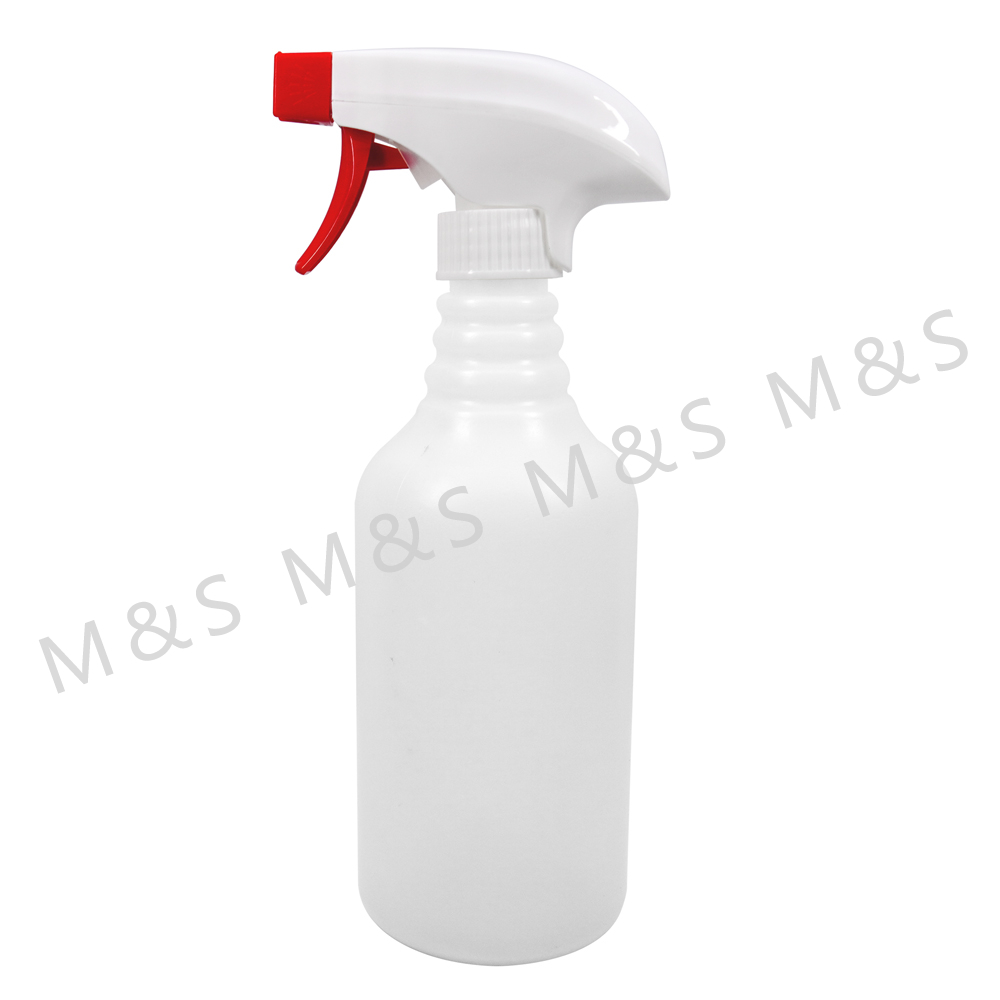 28 400 White and Red Ribbed Plastic Square Foam Trigger Sprayer Pump 