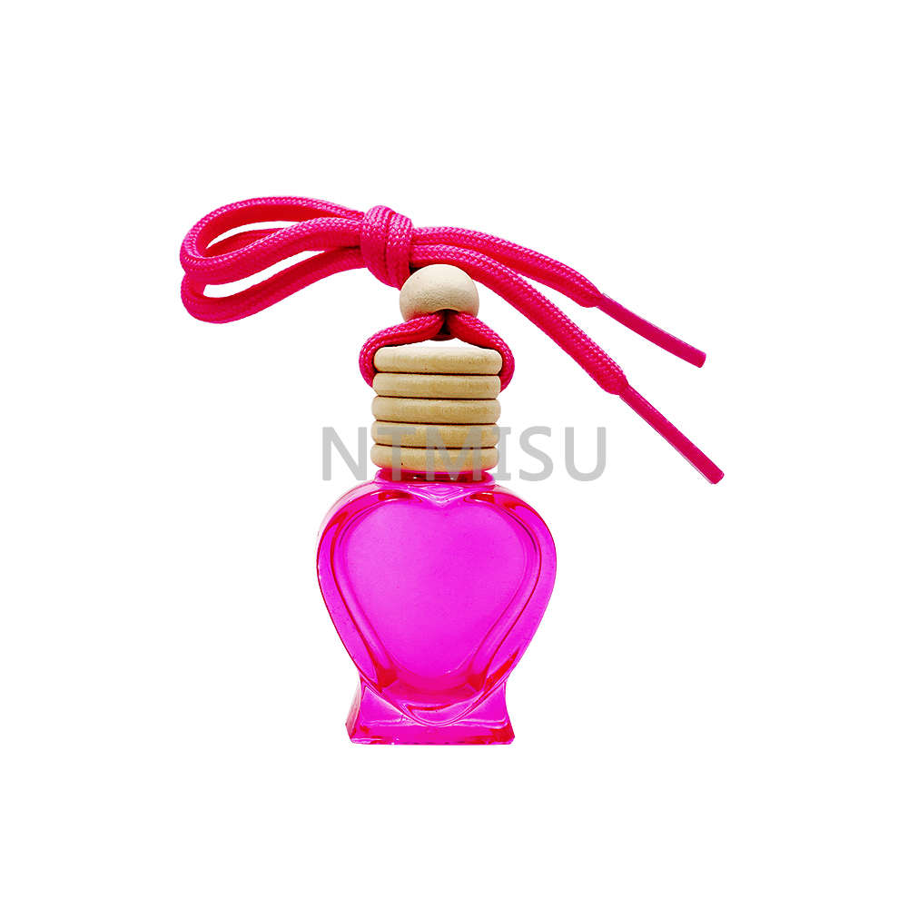 10ml Empty Rose Red Perfume Glass Bottle And Wood Cover