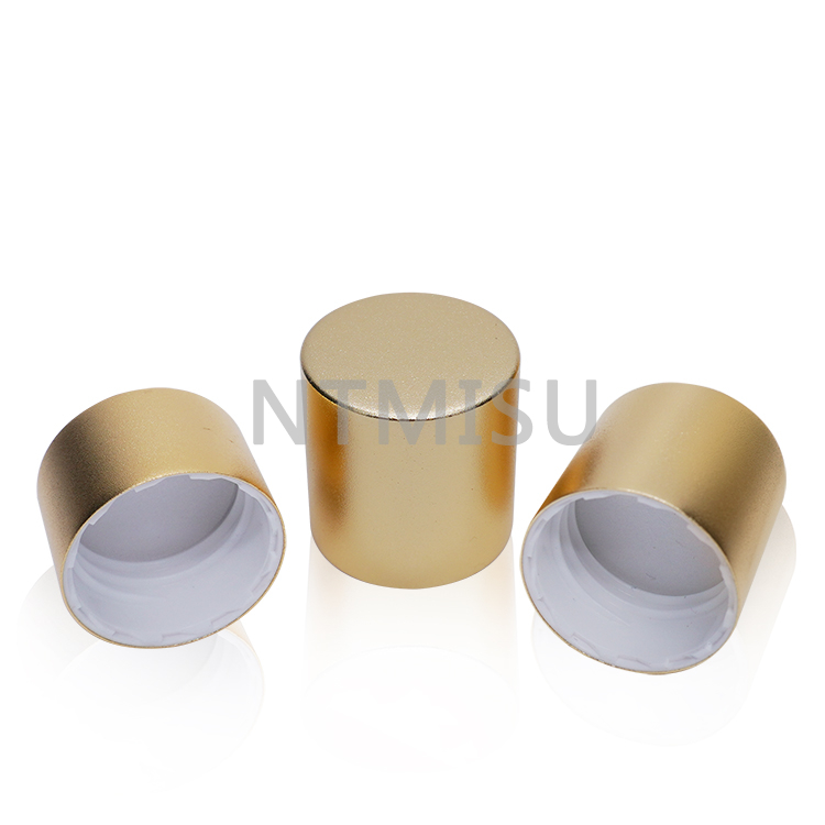 24mm Different Height Aluminum Plastic Frosted Gold Screw Cap Cover for Bottles