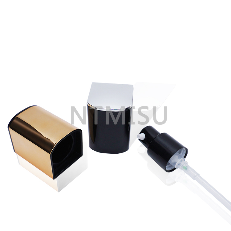 Plastic Shiny Gold Aluminum Liquid Treatment Pump Cream Pump