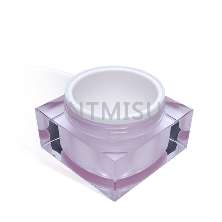 Acrylic Pink Plastic Jar Square Wholesale