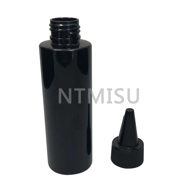 Empty 150ml Black Bottle with Cap