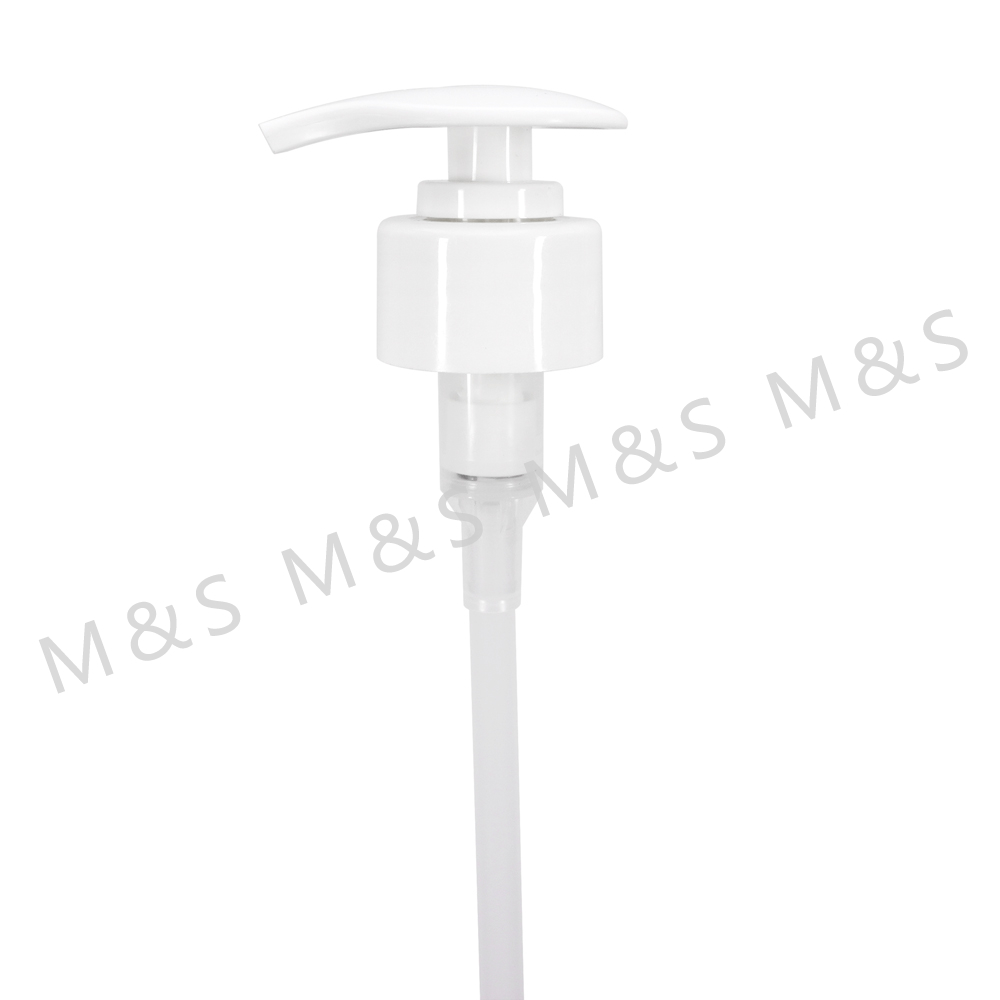 28 410 White Smooth Plastic Dispenser Lotion Pump for Cosmetic Packing