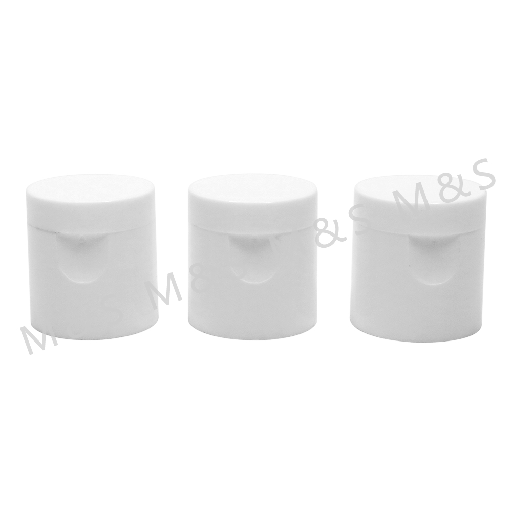 18mm Factory White Flip Top Cap with Screw Closure