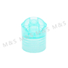 24mm Transparent Blue Disc Top Cap for Cosmetic Industry