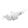 38 400 White Ribbed Plastic Lotion Pump with Left And Right Lock