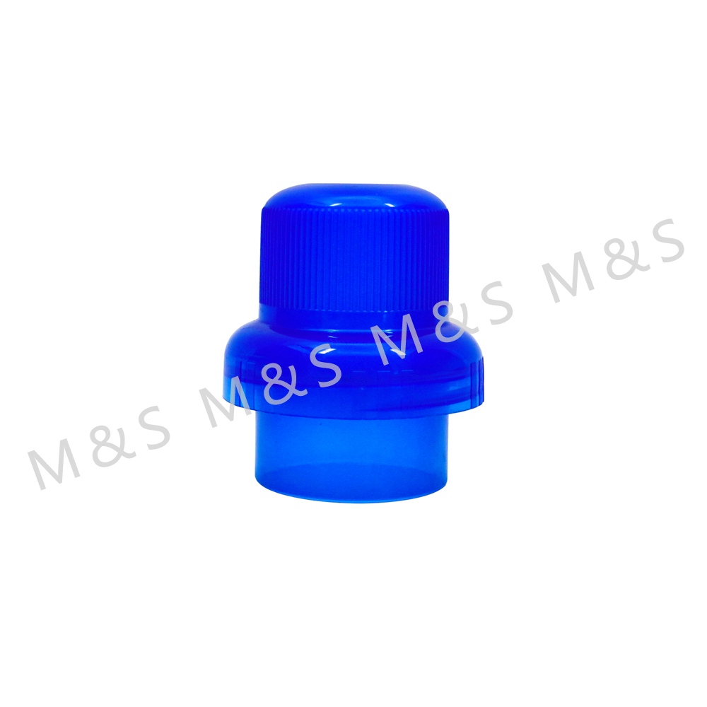 Unique 46mm Blue Plastic Smooth Screw Top Cap for Bottle