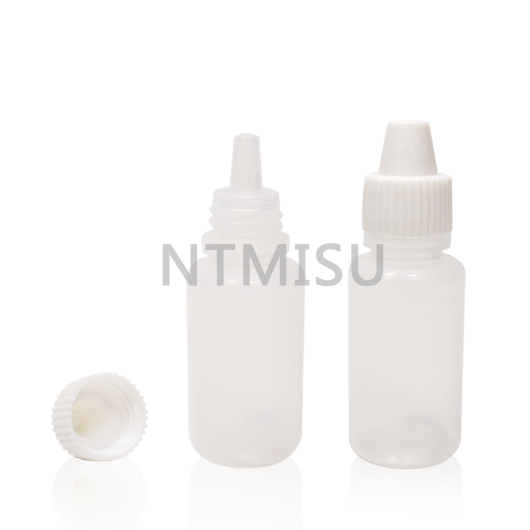 10 ml White Empty Plastic Dropper Bottle With Screw Cap