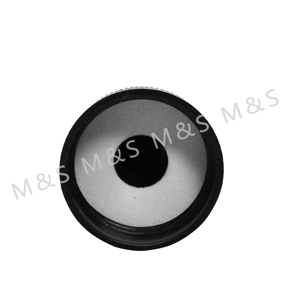 28 410 Plastic Black Ribbed Screw on Twist Top Cap for Bottles