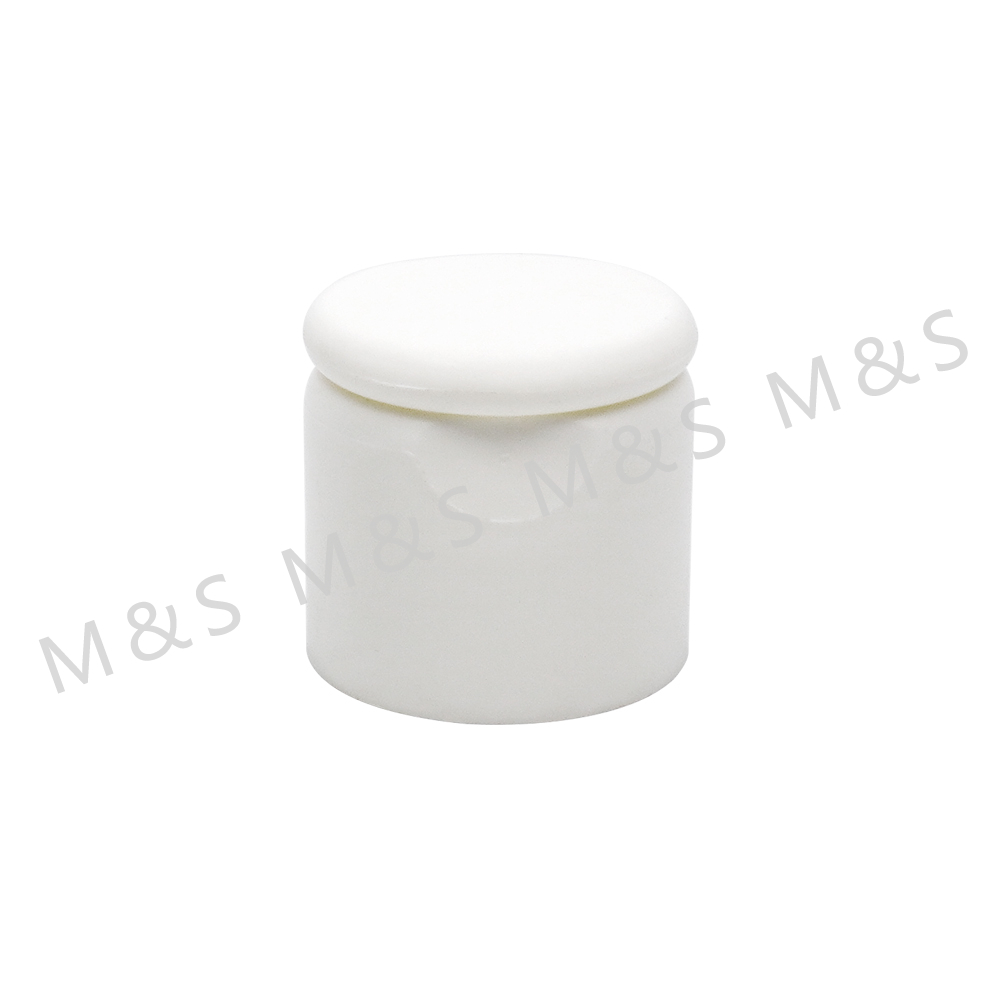 24 410 White Plastic Smooth Flip Top Cap for Cosmetic Bottle