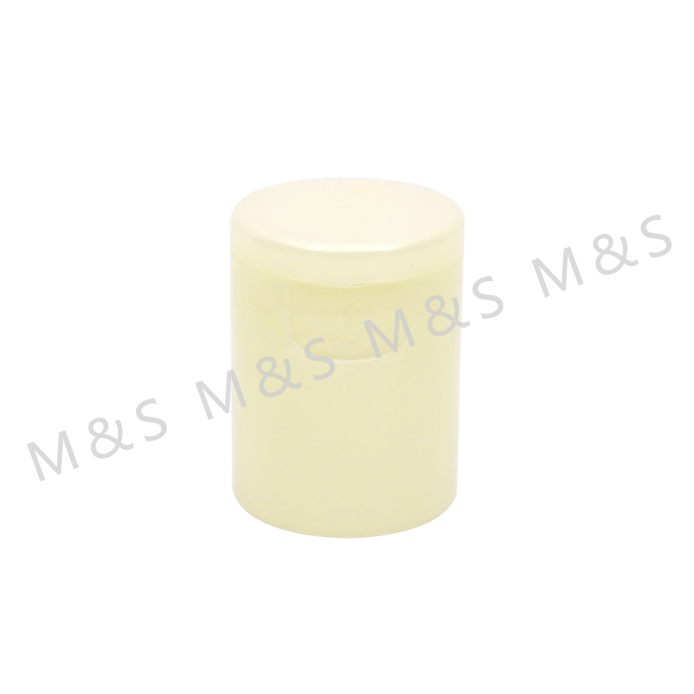 24mm Yellow Plastic Smooth Round Screw Flip Top Cap