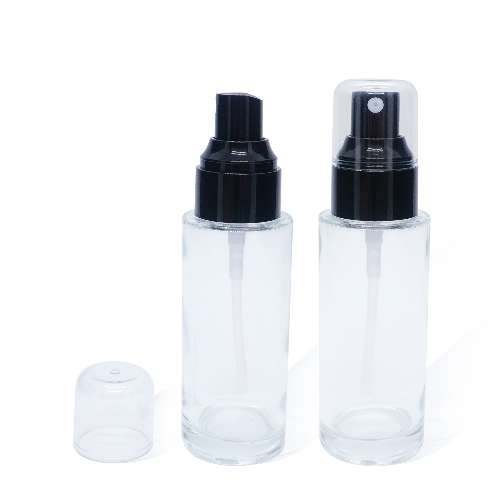 Black Plastic Double Wall Fine Mist Sprayer with AS Cap