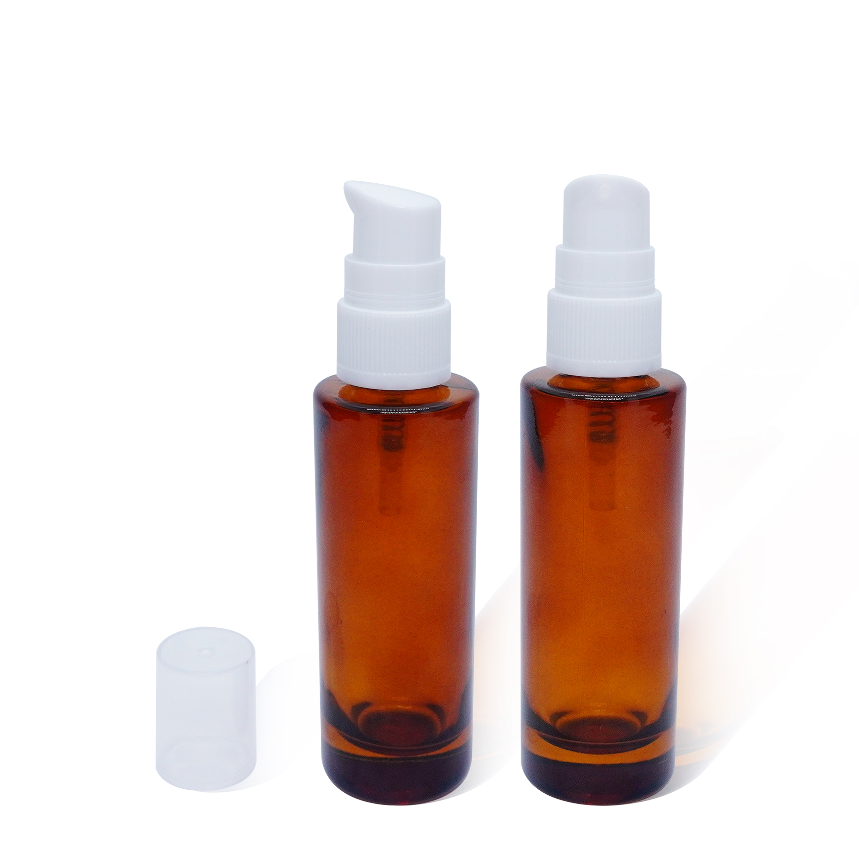 18 410 White Plastic Ribbed Cream Pump