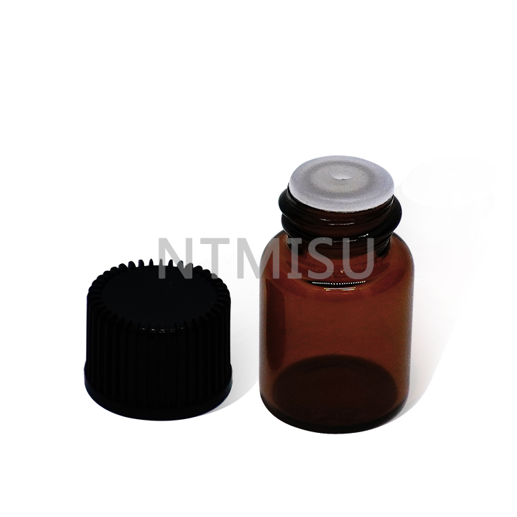 Amber Mini Glass Sample Bottle