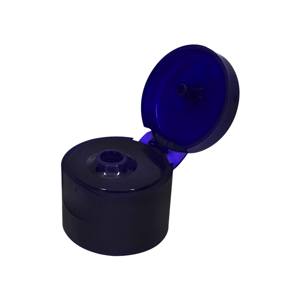 20mm Dark Blue Plastic Smooth Round Screw Flip Top Cap