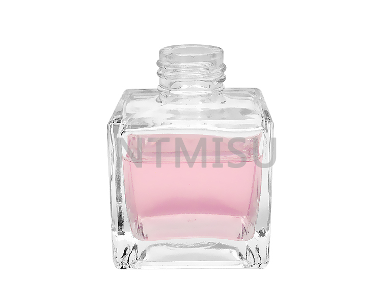 Clear 50ml Empty Square Perfume Glass Bottle