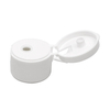 28 410 White Ribbed Shampoo Flip Top Cap for Bottle