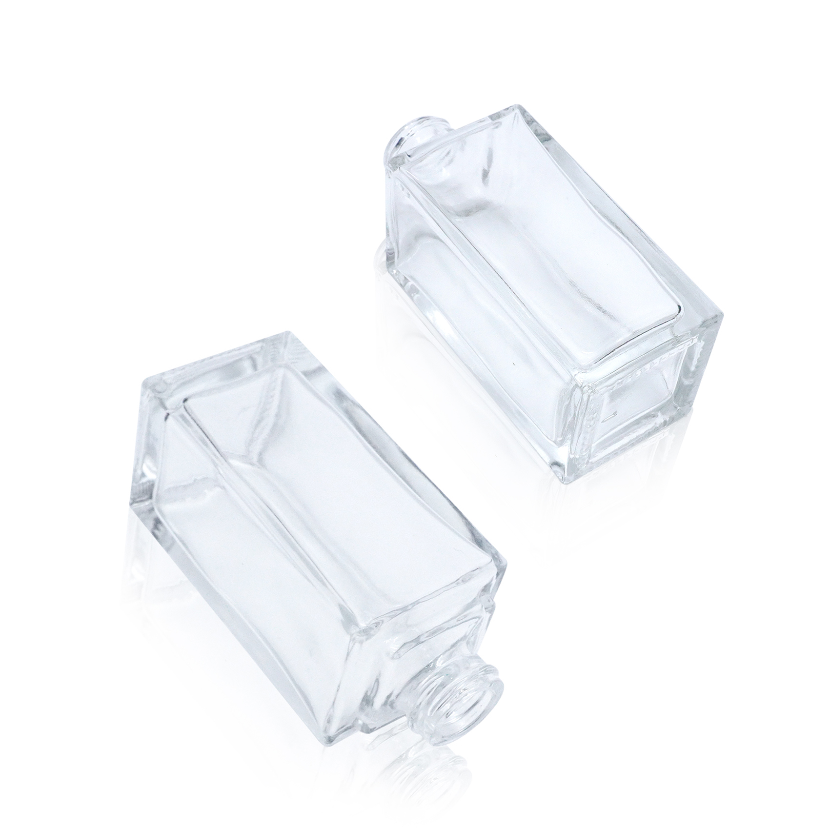 30ml Clear Square Glass Bottle with Dropper