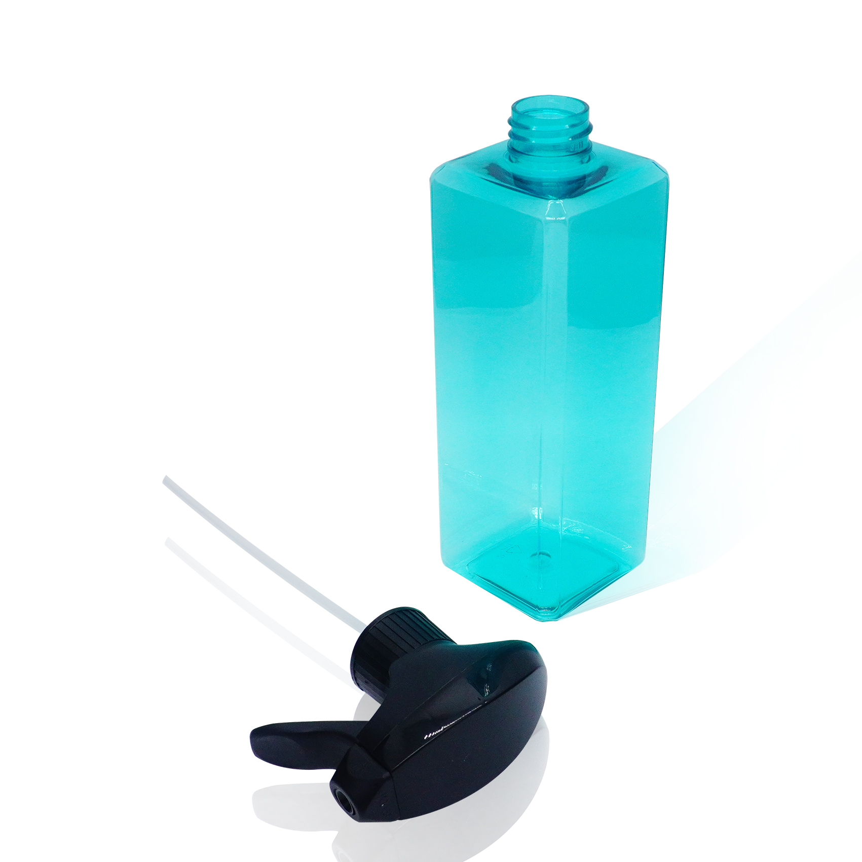 1000ml PET Plastic Square Bottle with Sprayer