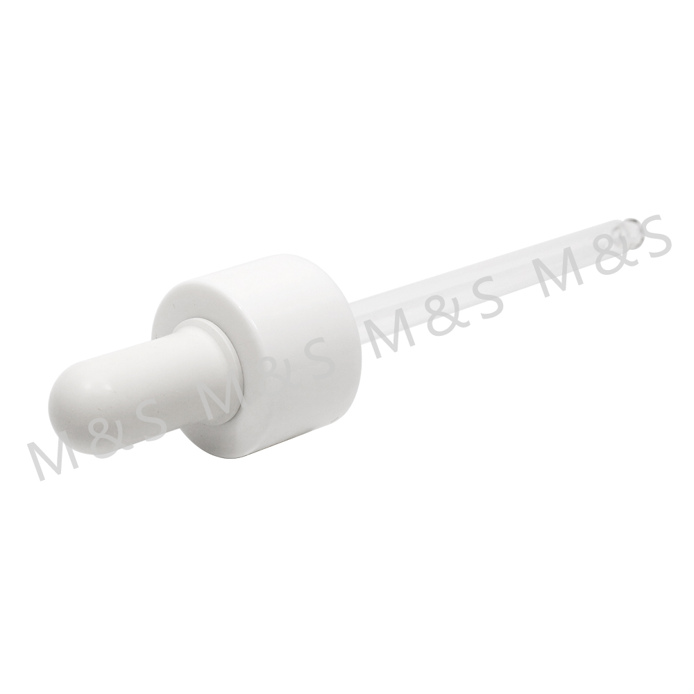 24mm White Plastic Dropper For Bottle