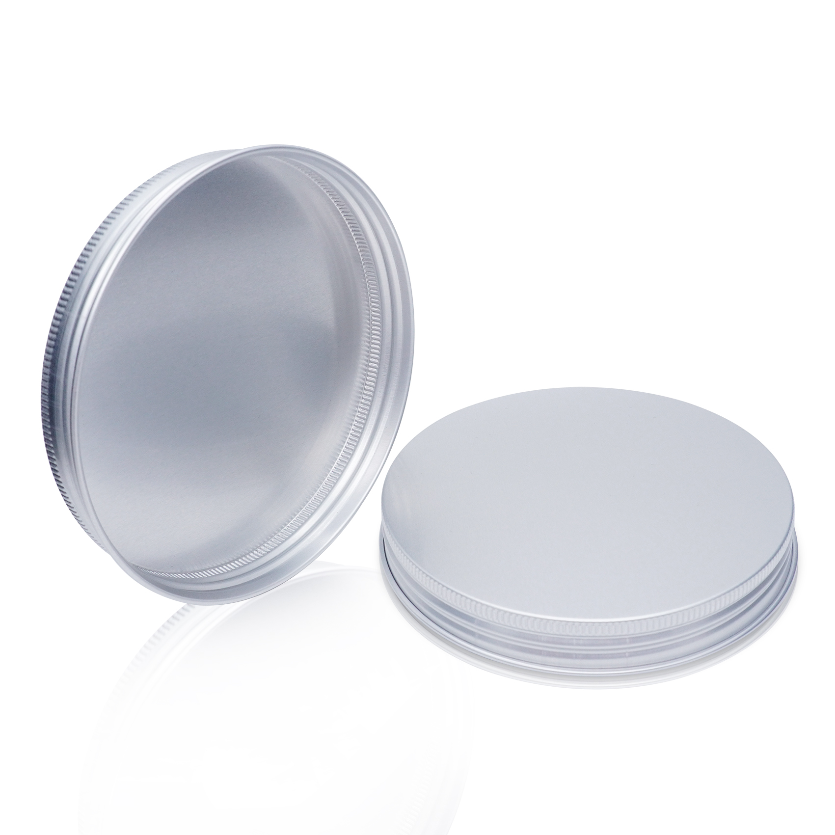 124mm Shiny Silver Aluminum Cap