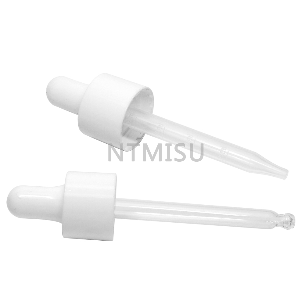 20mm White Plastic Dropper for 30ml Bottle