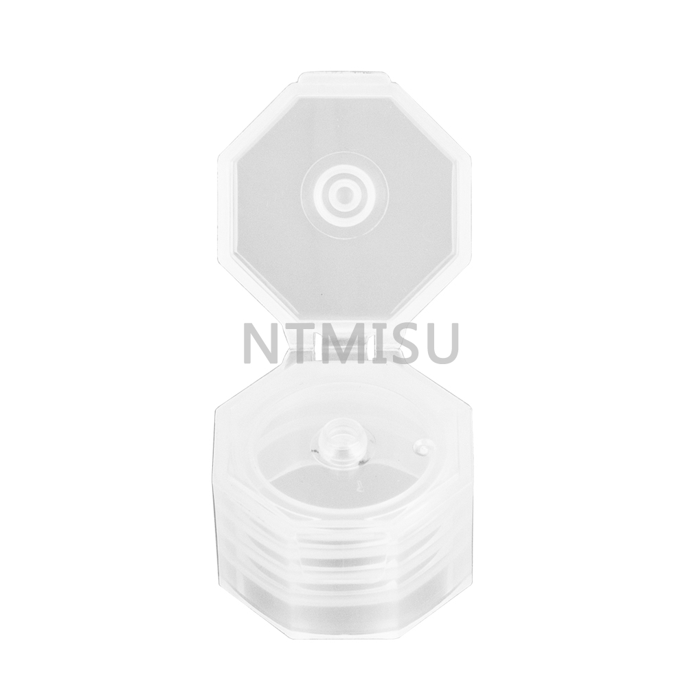 Clear Plastic Smooth Polygon Flip Top Cap