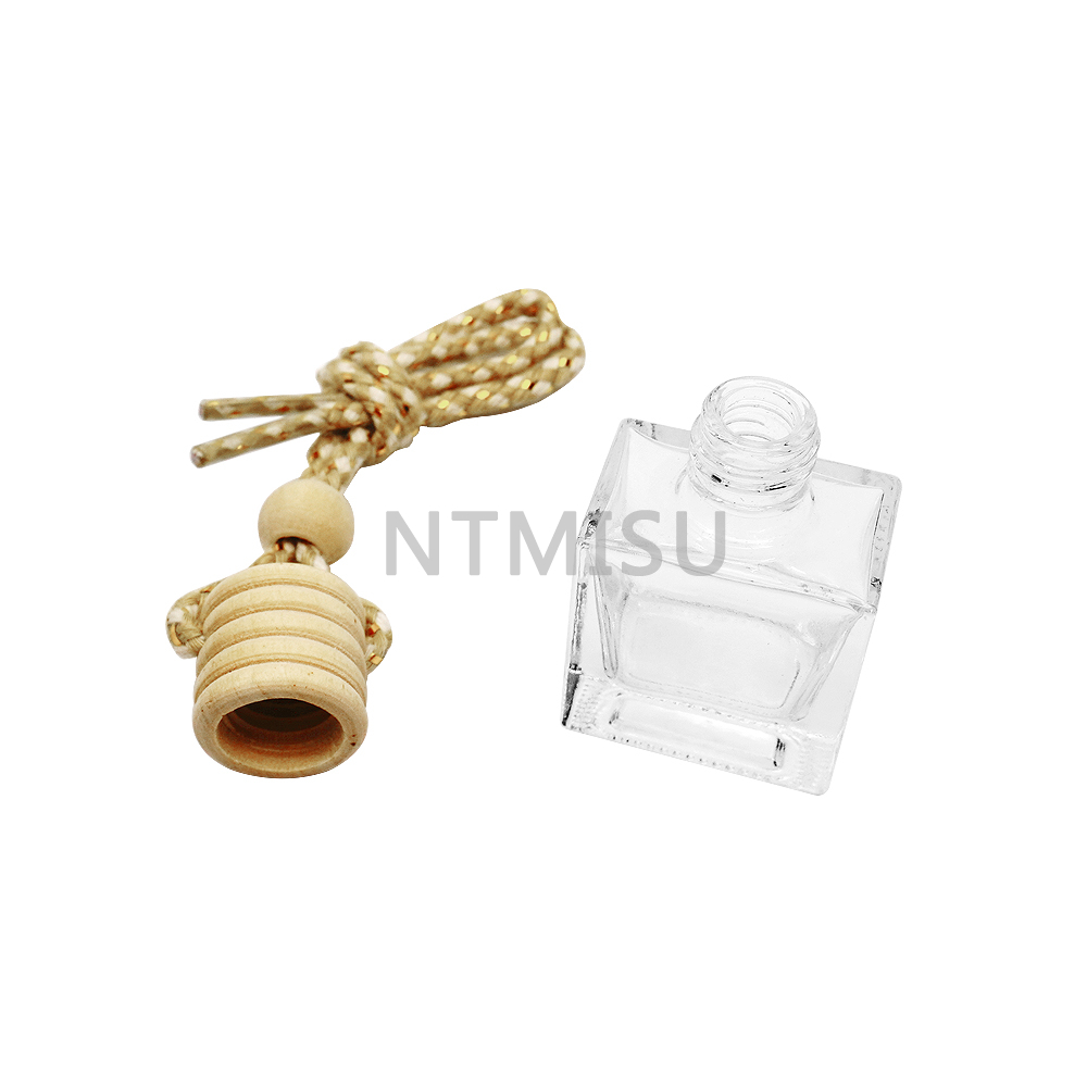 9ml Empty Car Perfume Glass Bottle with Wood Cover