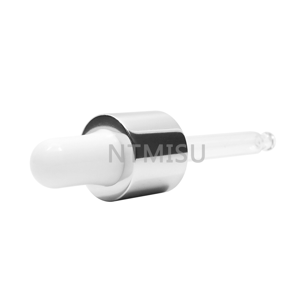 18 415 silver aluminum dropper for bottle