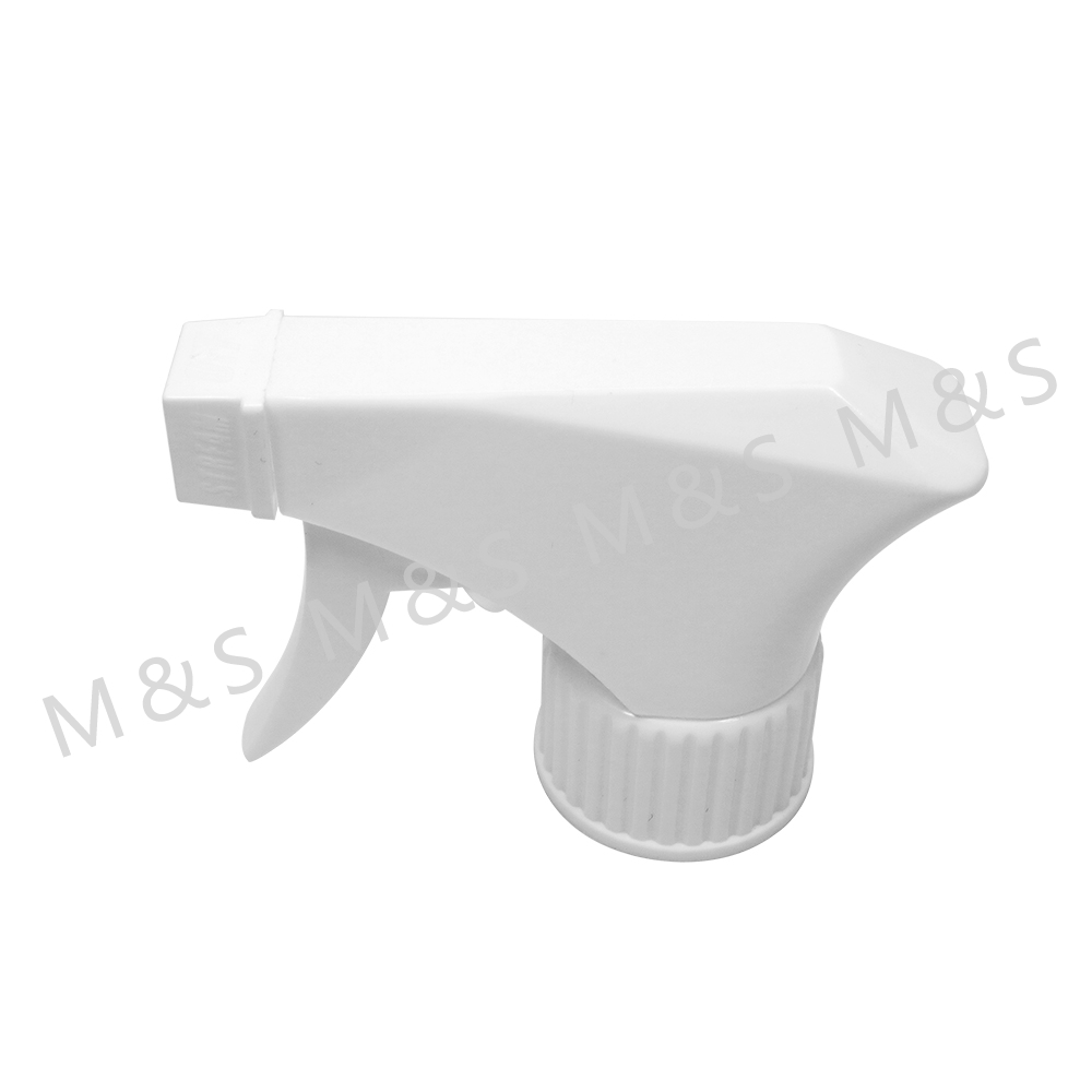 28 410 White Ribbed Plastic Square Trigger Sprayer