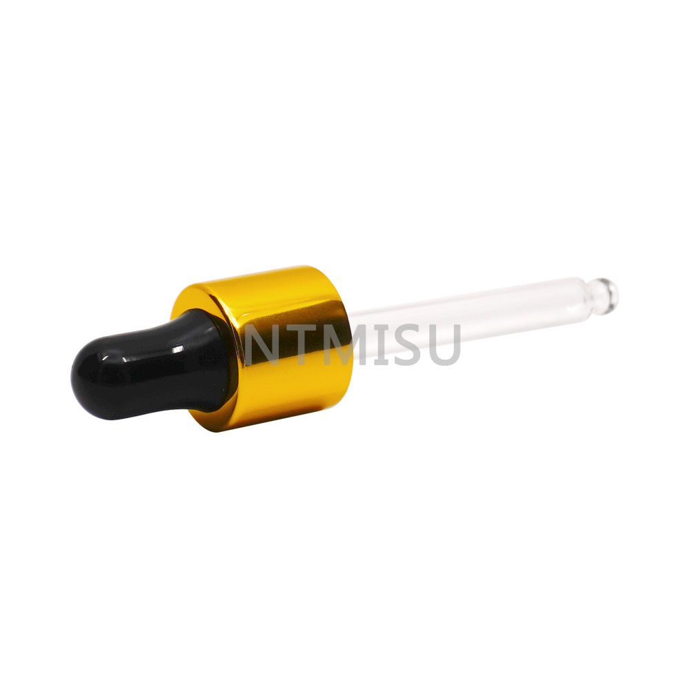 13 415 Aluminum Gold Black Dropper for Essential Oil Bottle