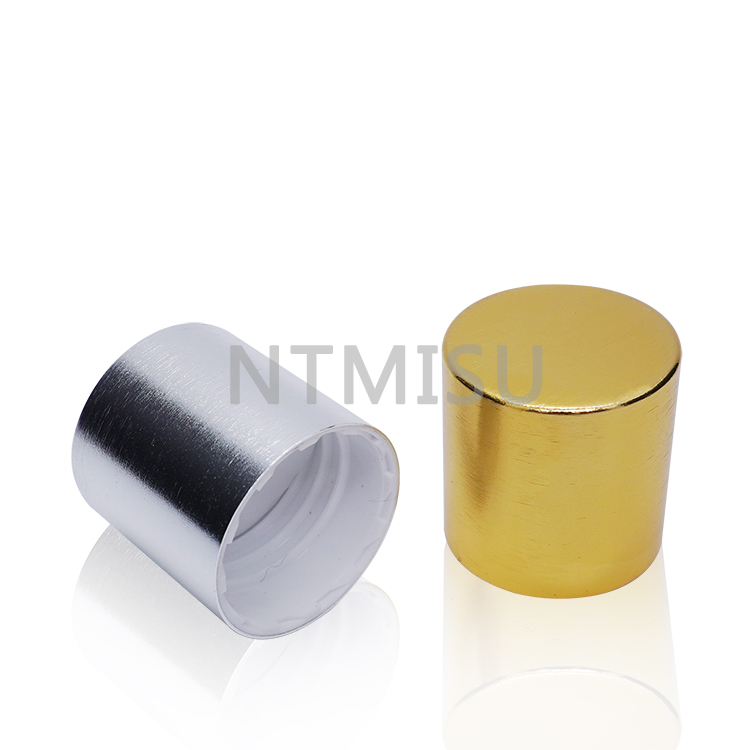 Metal Drawing Process 20 410 Aluminum Screw Cap for Cosmetic Packaging Bottles