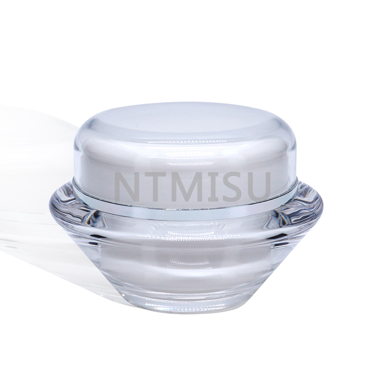 Acrylic 0.5oz 1oz Angular Shape Cream Jar