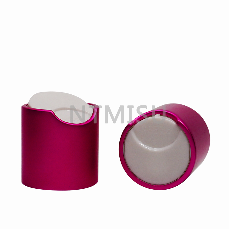 24 410 Rose Red Aluminum Disc Top Cap Screw Bottle Cap