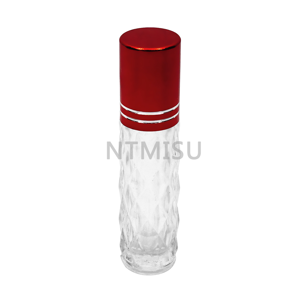 7ml Roller Ball Glass Bottle With Red Cap