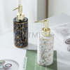 300ml Porcelain Hand Sanitizer Gold Marble Shampoo Shower Gel Bottle with Lotion Pump
