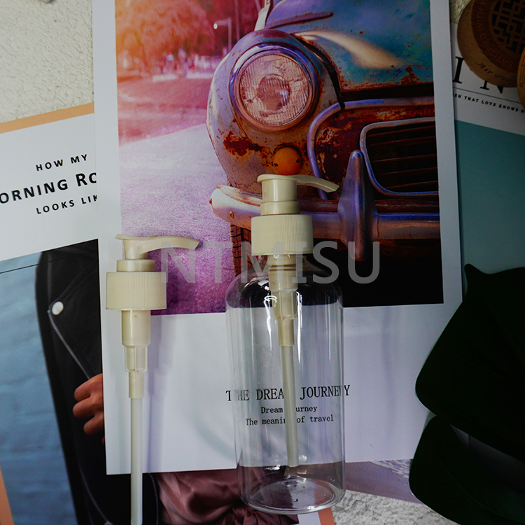 24mm White Plastic Lotion Pump Rotary Switch Thread Emulsion Pump Press Duck-bill Pump