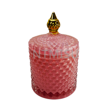 Creative Pink Glass Color Painting Scented Candle Cup Personalized Custom Glass Sugar Jar