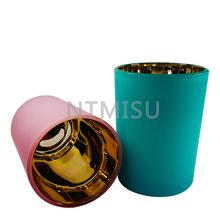 Inside electroplated glass candle cup round bottom glass Christmas candle cup
