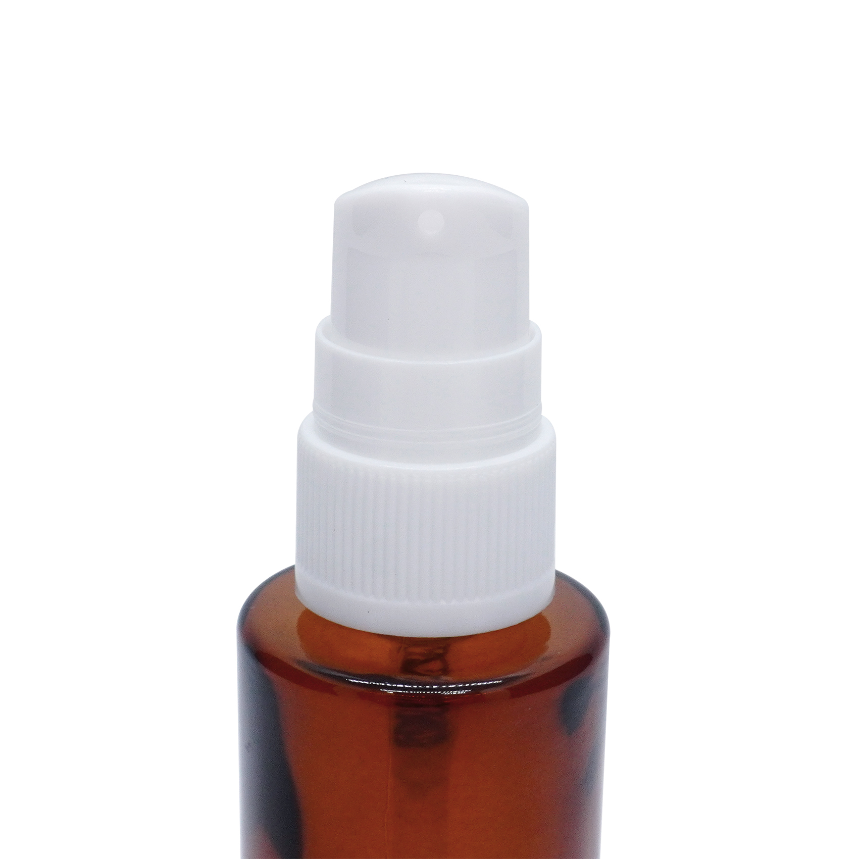 18 410 White Plastic Ribbed Cream Pump