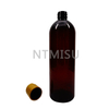 Hot Selling 400ml Plastic Amber Bottle with Bamboo Disc Top Cap