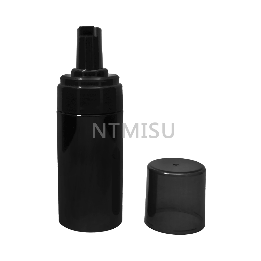 100ml Empty Black Plastic PET Foam Bottle for Cosmetic Packaging