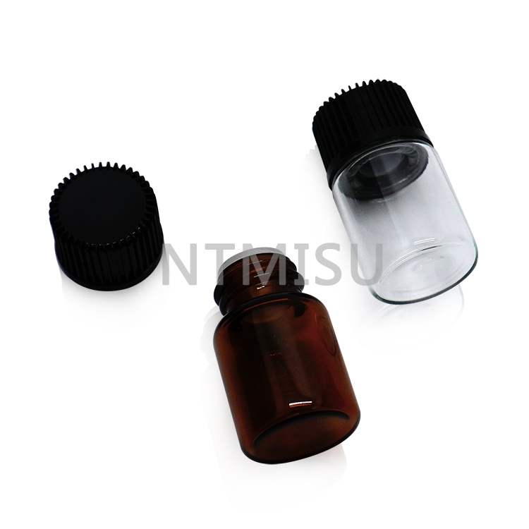 Amber Mini Glass Sample Bottle