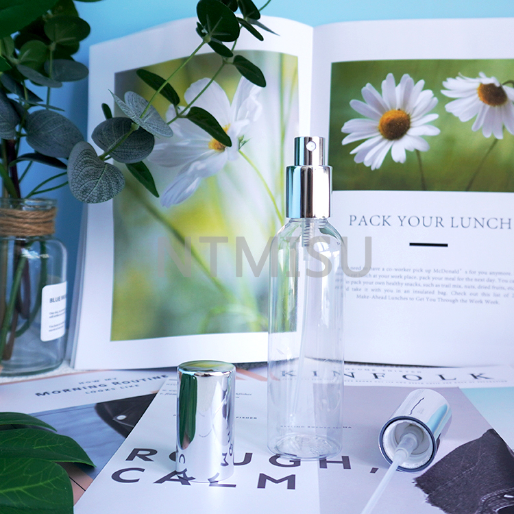 20 415 Shiny Silver Aluminum Full Cover Stabilizer Fine Mist Sprayer Pump