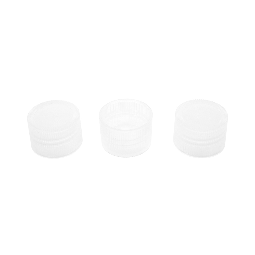 24 410 Transparent Plastic Ribbed Screw Top Cap for Bottle