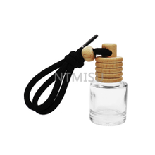 8ml Empty Hanging Car Perfume Glass Bottle with Wood Cap