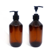 400ml Plastic Cosmetic Bottle PET Amber Bottle with Pump