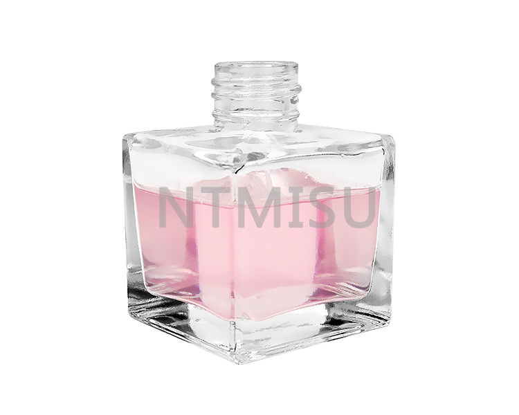 Clear 50ml Empty Square Perfume Glass Bottle