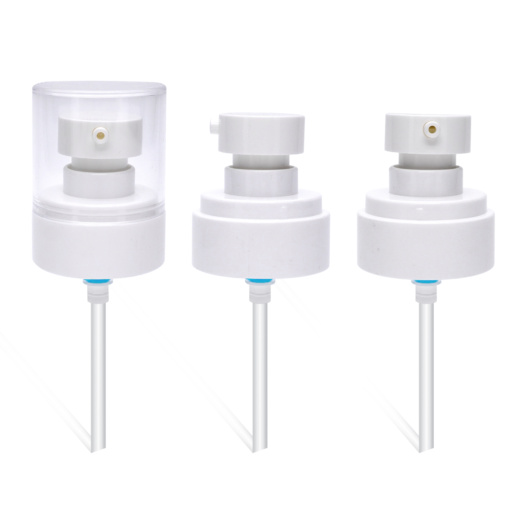 Clear Bottle with Outside Spring Lotion Sprayer Pump